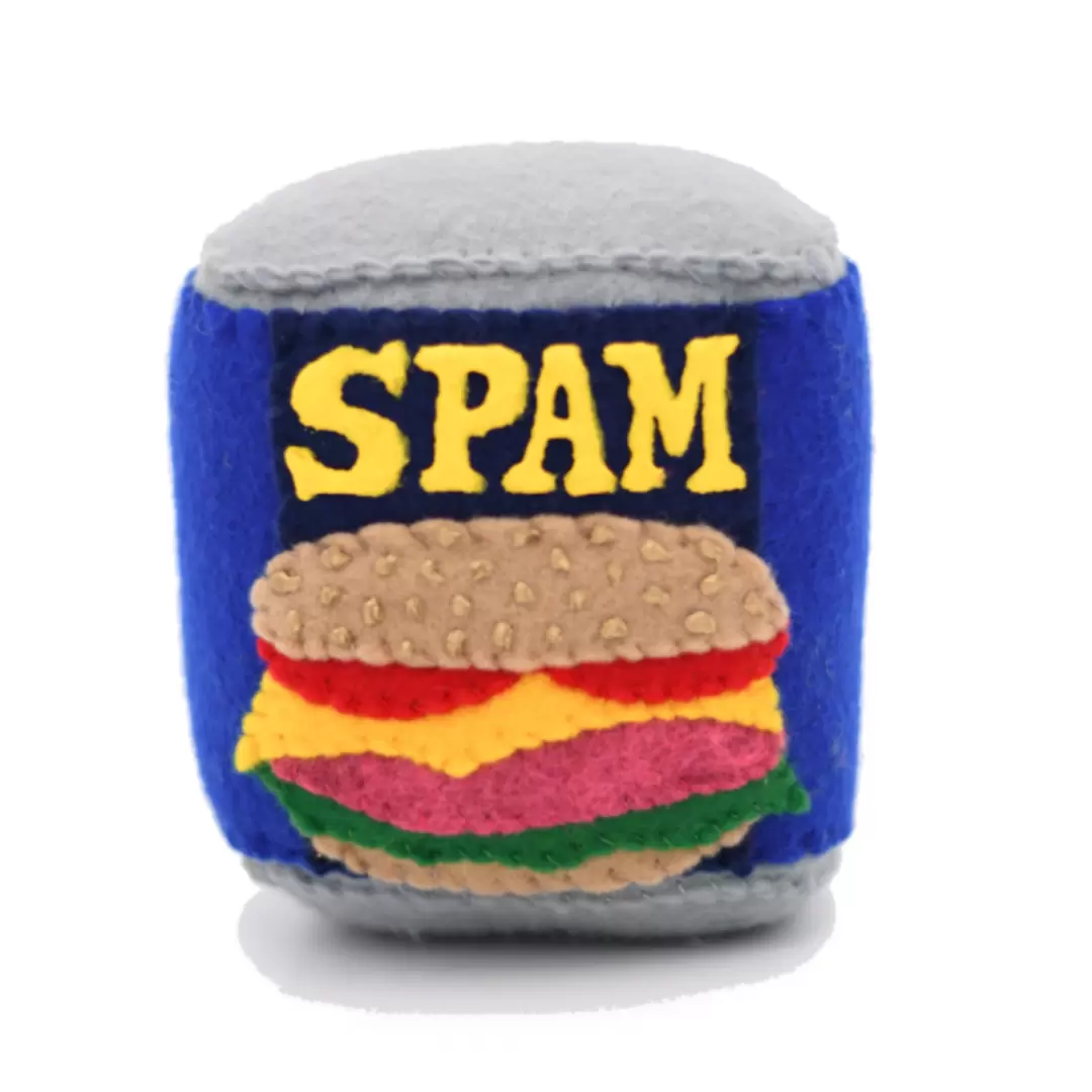 Multi-Coloured Felt Spam Cushion by Lucy Sparrow 