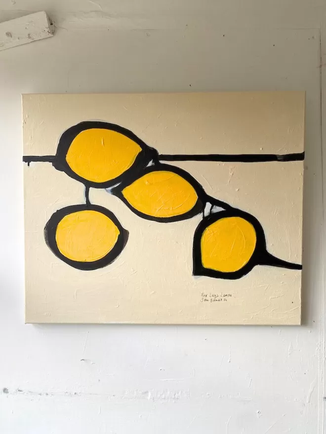 four Large lemons by Samantha Barnes Inkteriors