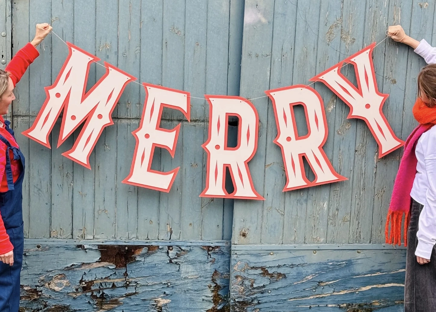 Merry Giant Letter Christmas bunting