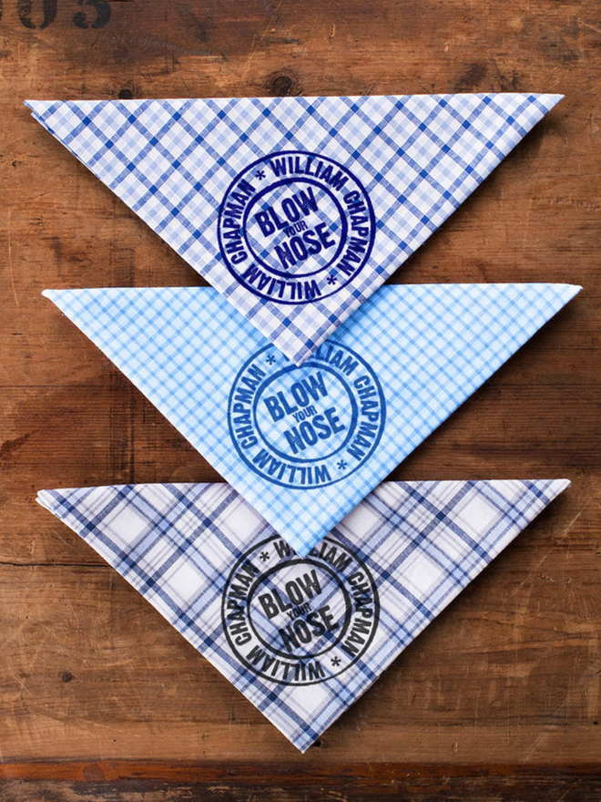 personalised cotton handkerchiefs