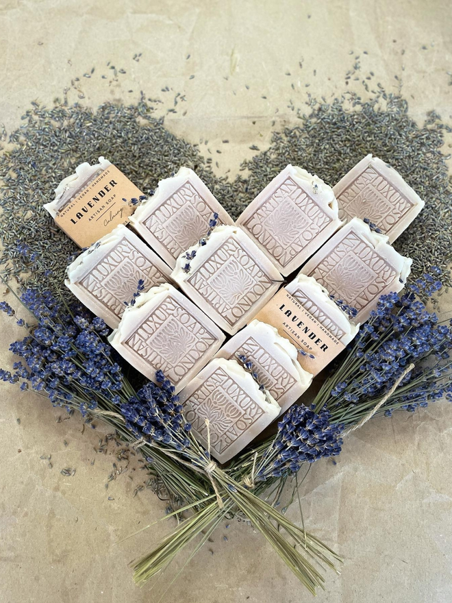 handmade vegan lavender soap bar