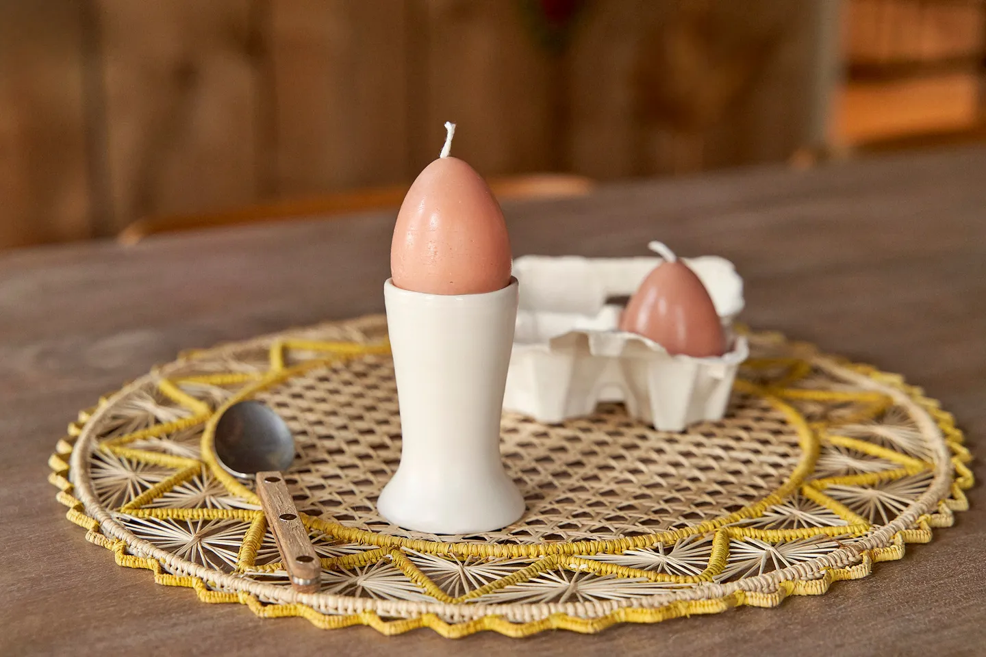 Egg soft boiled candle. Easter egg candle