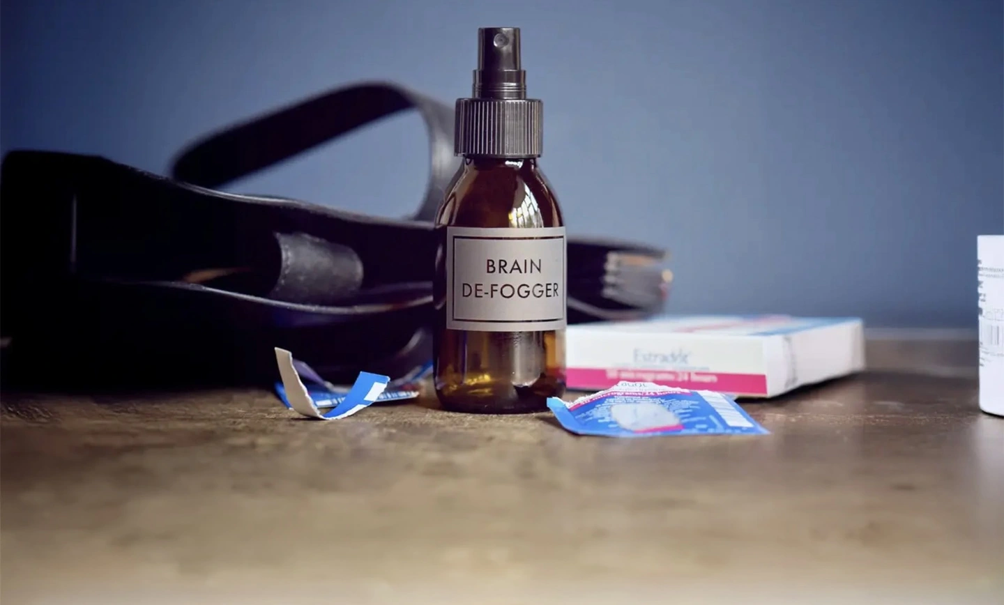Brain de fogger etched apothecary bottle