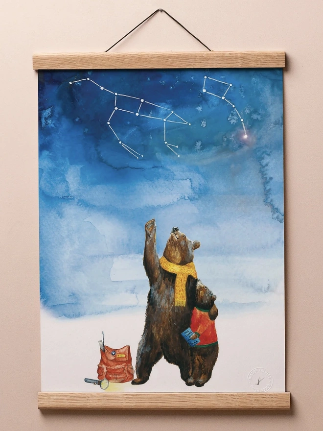 Ursa Major and Ursa Minor Print