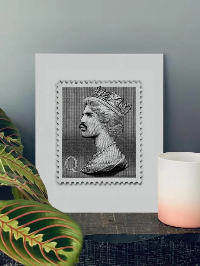 Limited Edition 'Freddie Mercury Mini Stamp' Art Print 