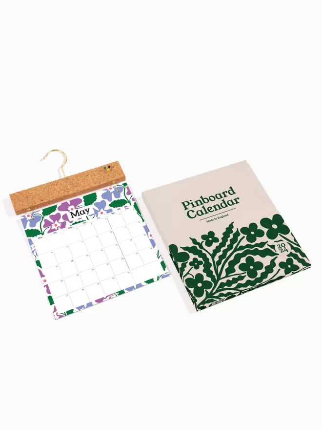 2024 Wall Calendar with Floral Design