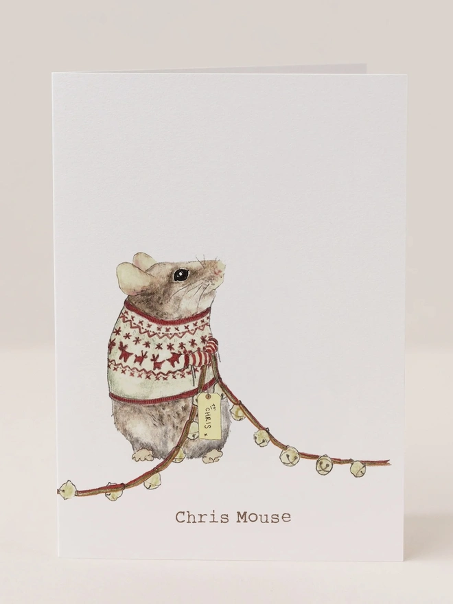 'Chris Mouse' Christmas Card