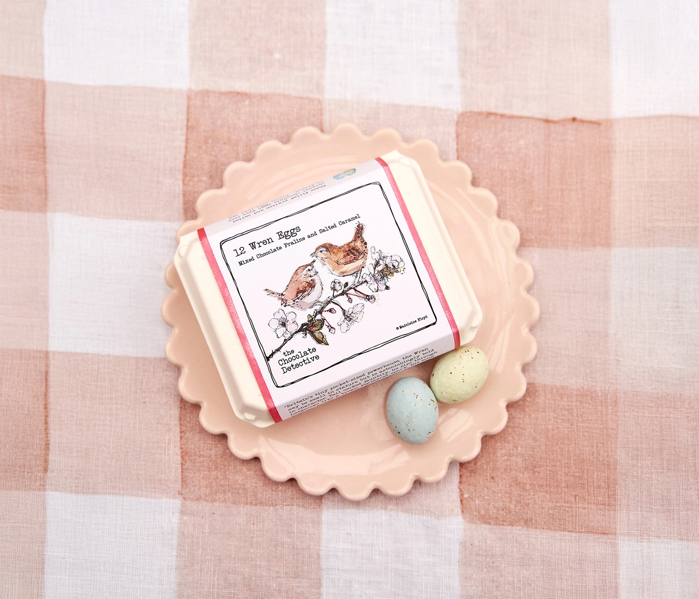 Wren chocolate spring themed egg box