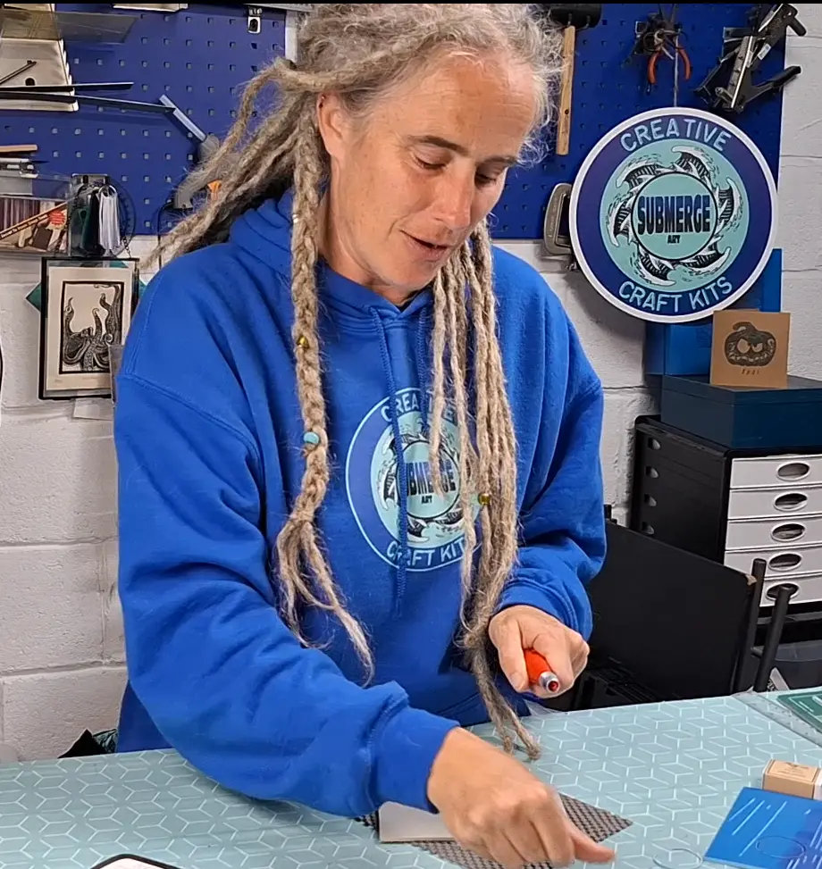 Submerge Art Hannah Blowes working in her workshop