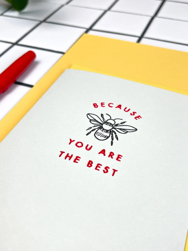 You Are The Best Handmade Card