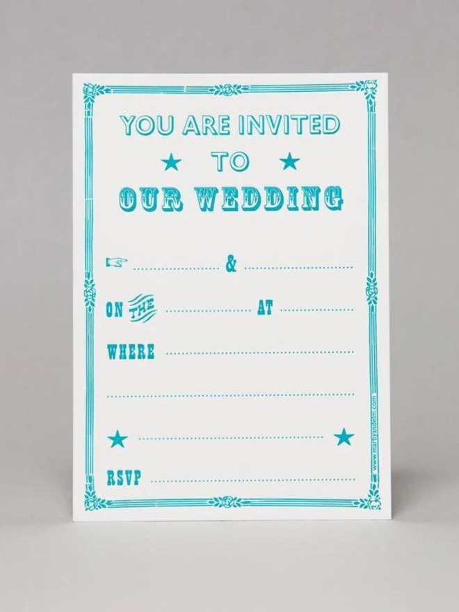 Victorian Style Letterpress Wedding Invites