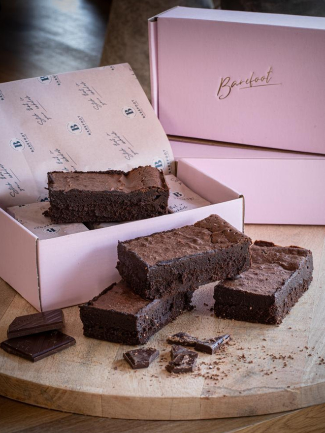 dark chocolate brownie box