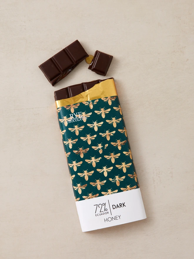 Honey Dark Chocolate Bar - 72% Ecuadorian