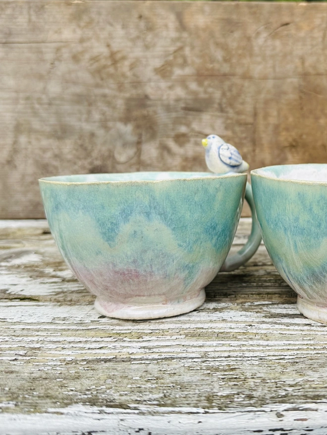 Handmade Ceramic Bird Teacup