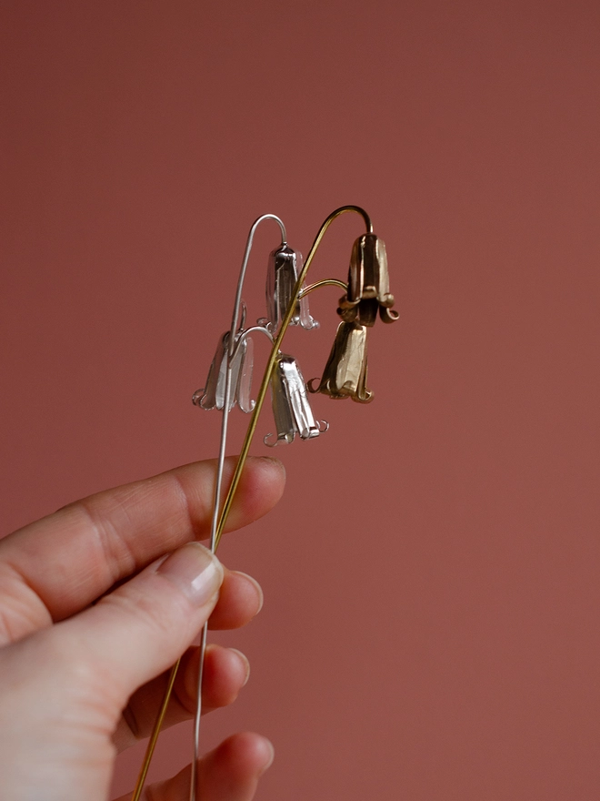 Handmade Silver Blue Bell Stem By Ellen Lou