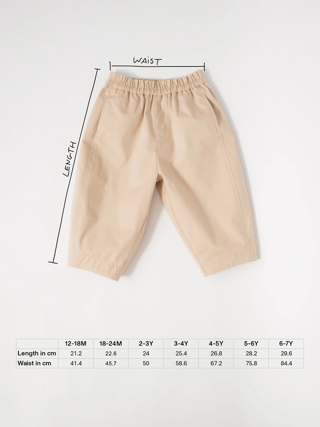 size chart for manu balloon trousers oversized cool kidswear toddler trousers