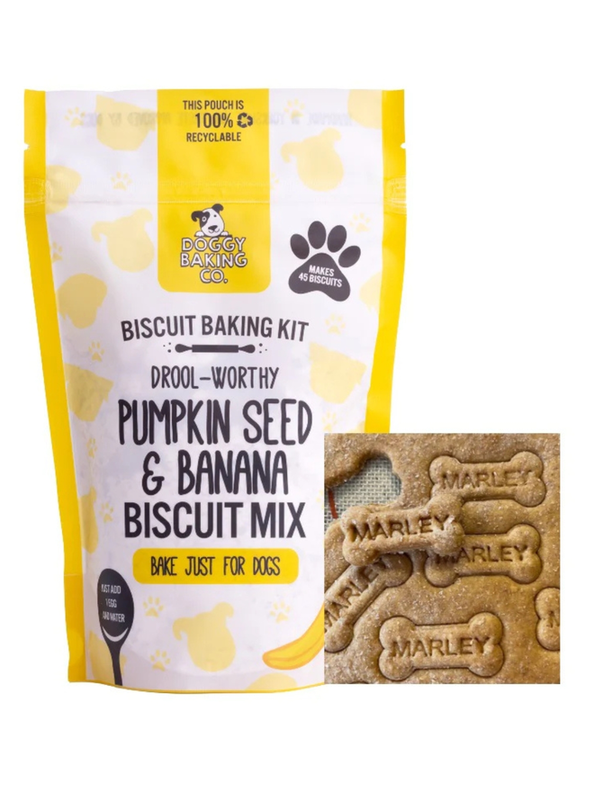 Banana and pumpkin dog biscuits