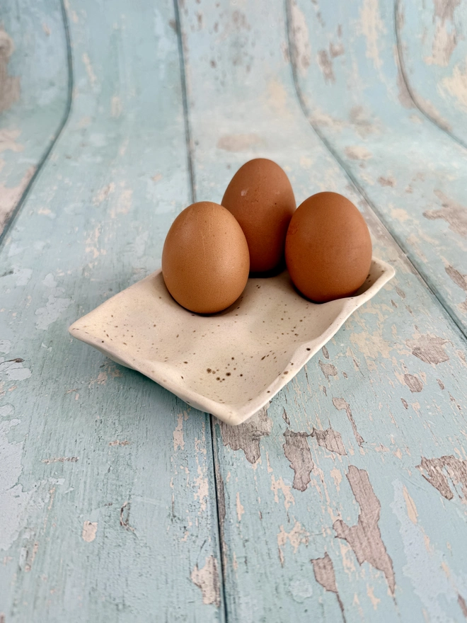 White Ceramic Egg Tray kitchen storage 