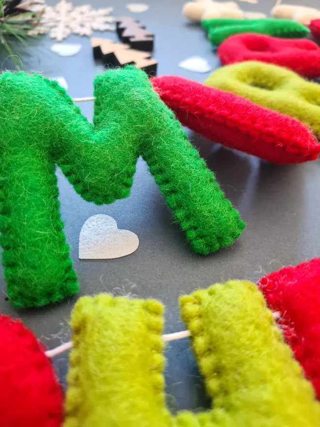 Felt Merry Christmas Bunting