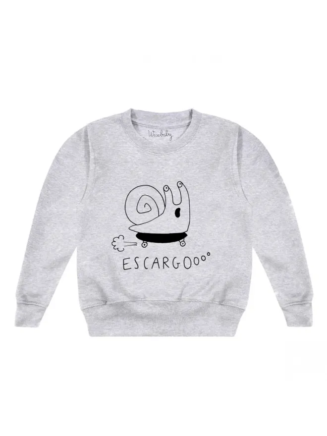 'Escargooo!' Snail Kids Sweatshirt