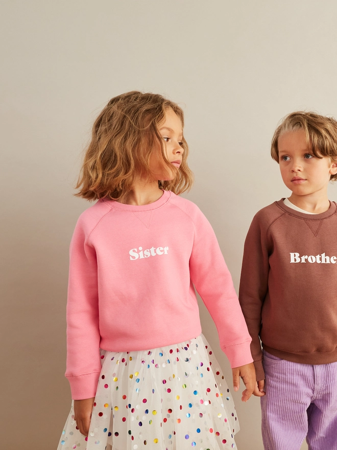 hot pink sister sweatshirt