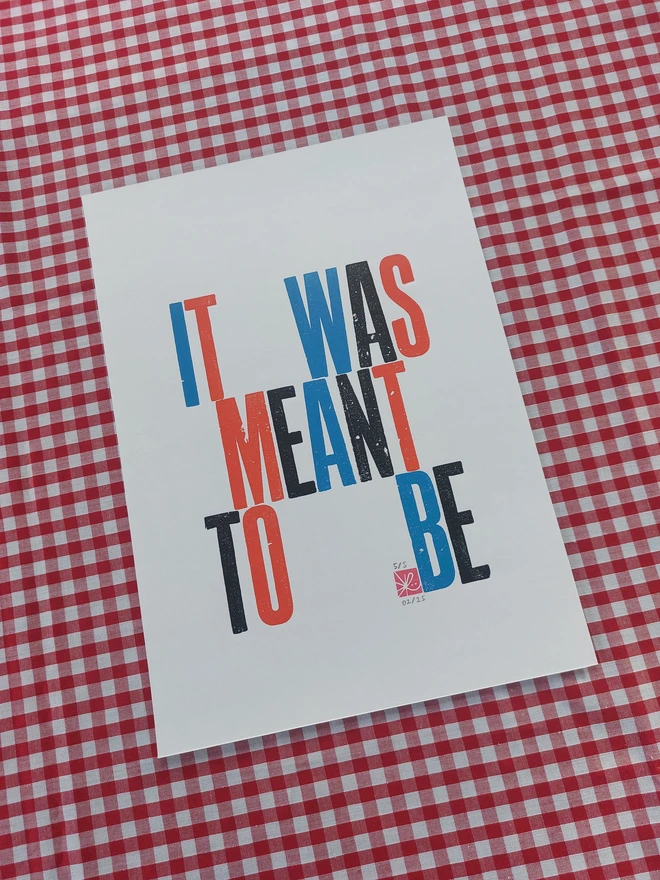Example of a Custom Letterpress Print