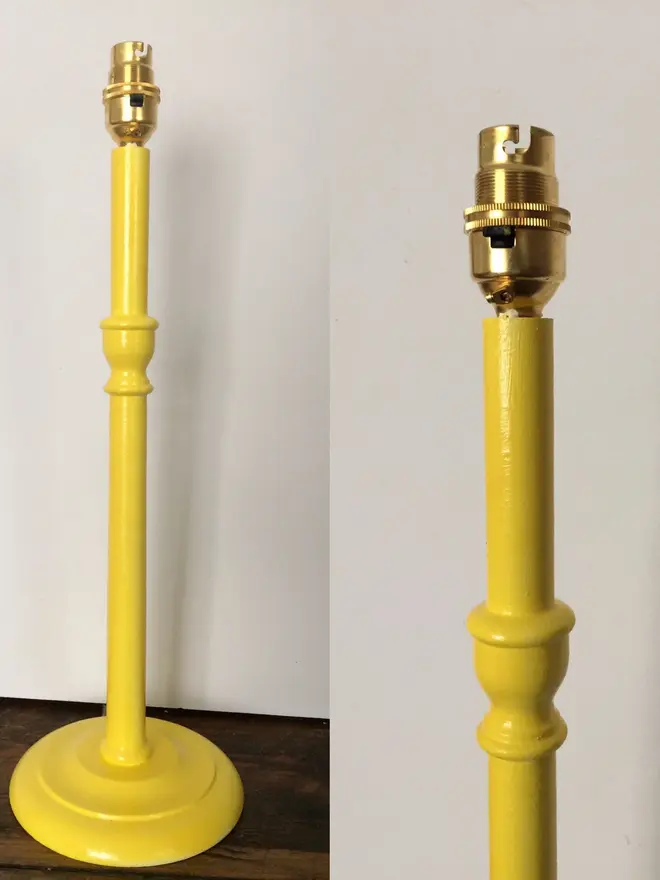 Gloss Wood Lamp Base. 