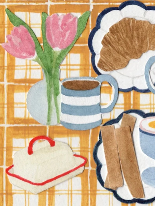 Tulips & Woolf Greetings Card