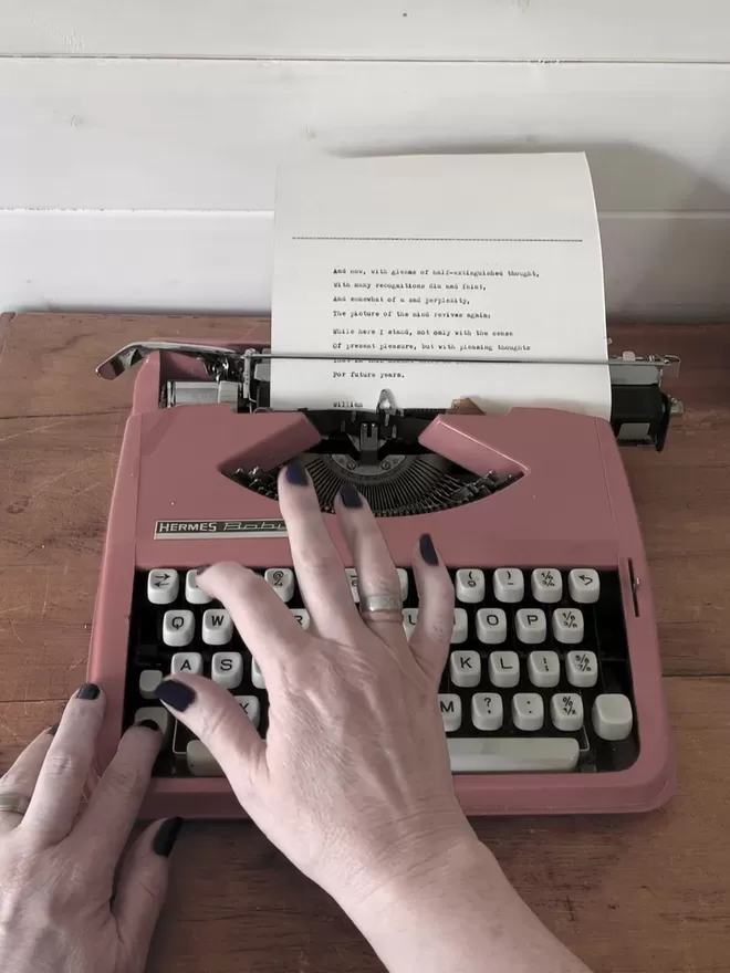 Typing a personalised wall hanging