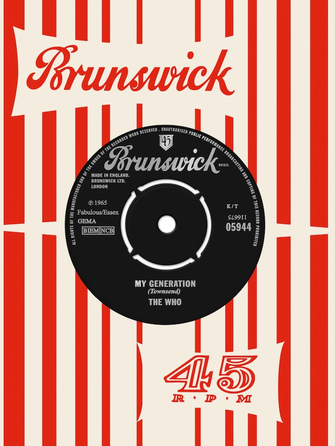 The Who, My Generation, dibond print,
