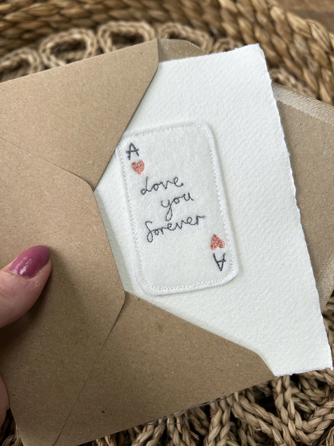 Personalised Ace of Hearts Card
