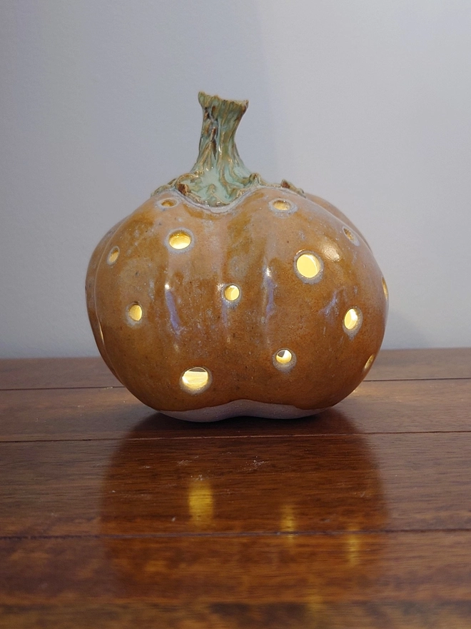 Pumpkin Tea Light Candle Lantern Halloween Decor
