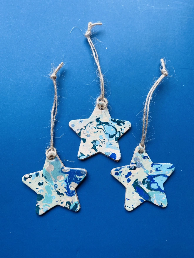 Marbled Christmas star decoration