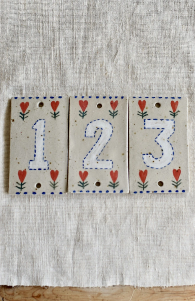 ceramic house numbers