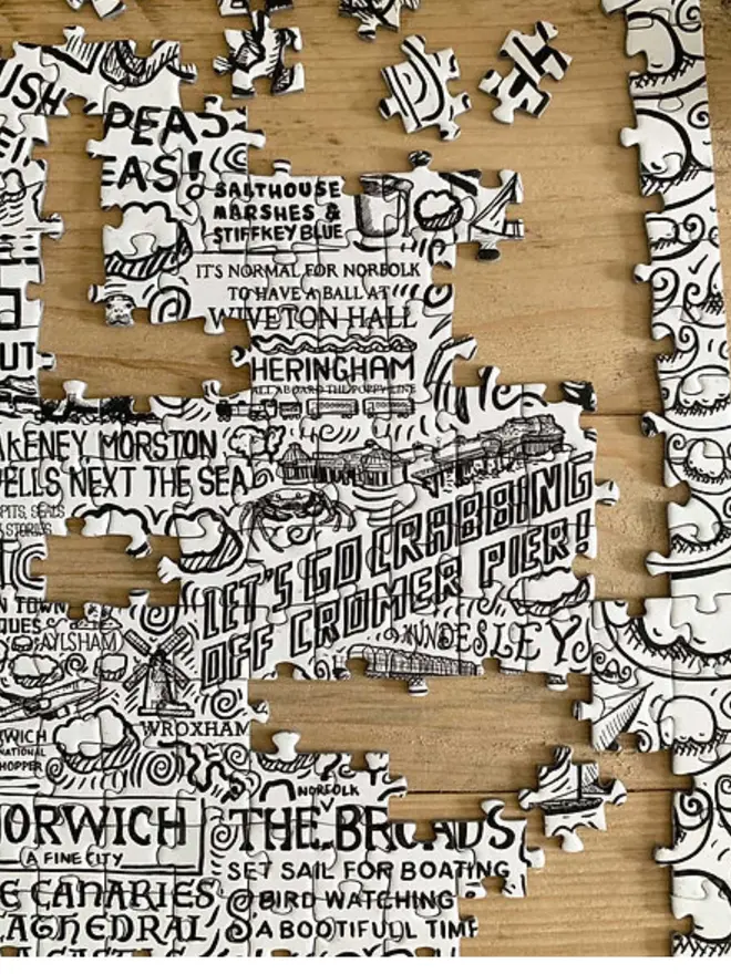 Norfolk Jigsaw Puzzle - 1000 Pieces Process 2