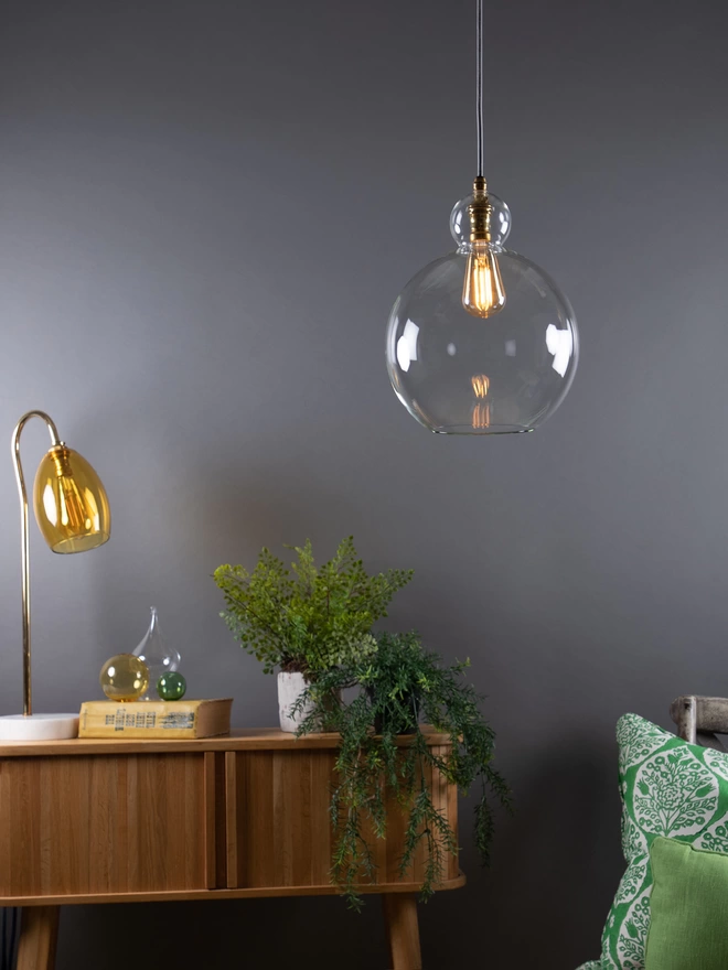 Large Clear Glass Betty Pendant Light Lifestyle 