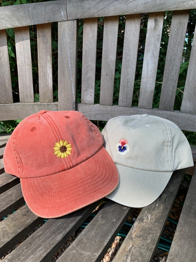 Vintage Canvas Orange and Sand Cap