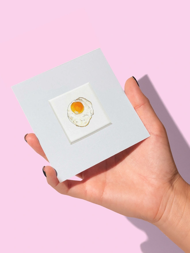 Mini Print fried egg example size 