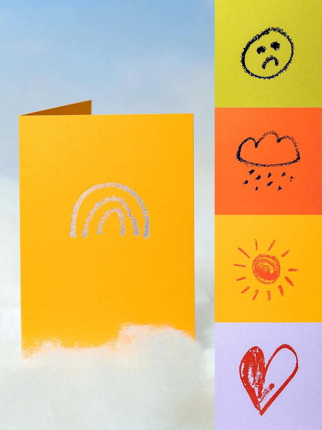 Emoji Bundle - Set of 5 Hand Foiled Cards
