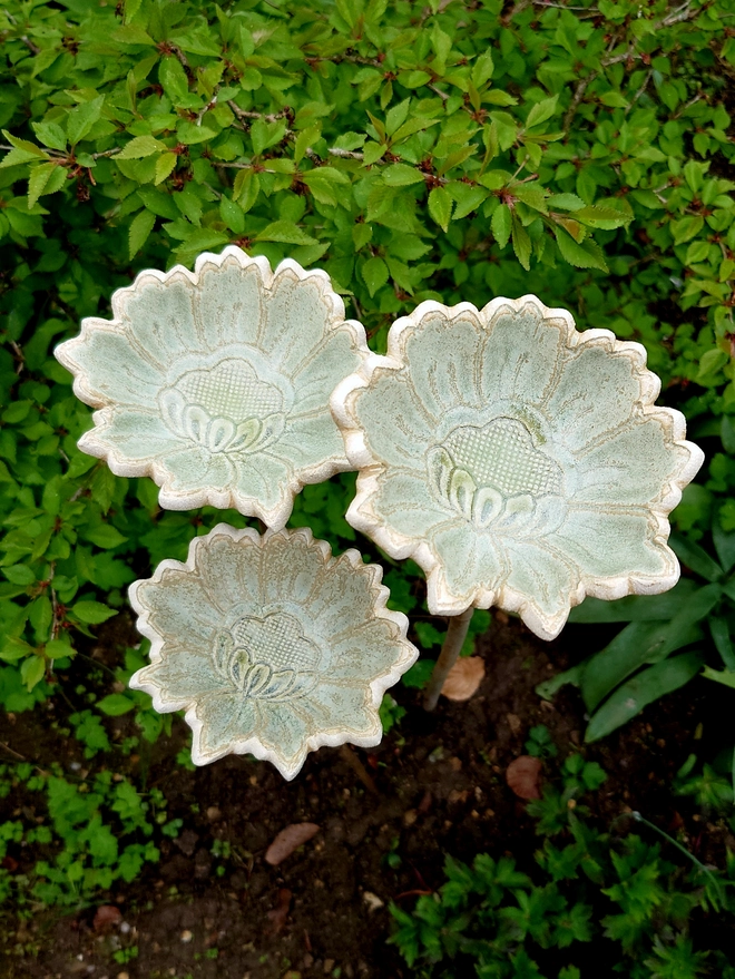 Flower Ceramic Garden Cane Topper