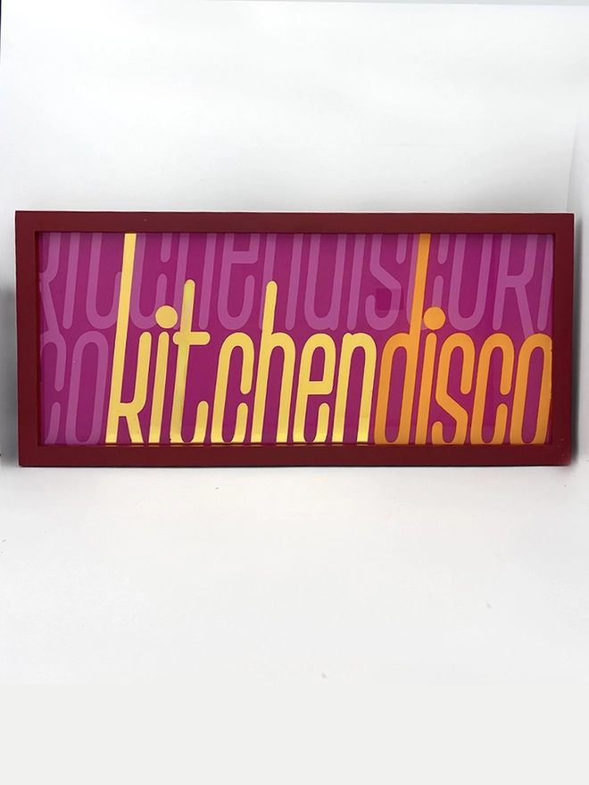 Kitchen Disco gold leaf glass on white background