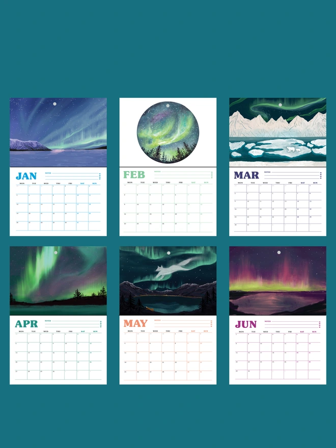 northern lights booklet calendar