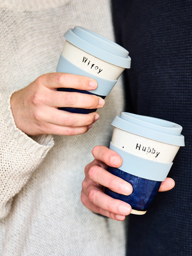 tall personalised ceramic travel mug