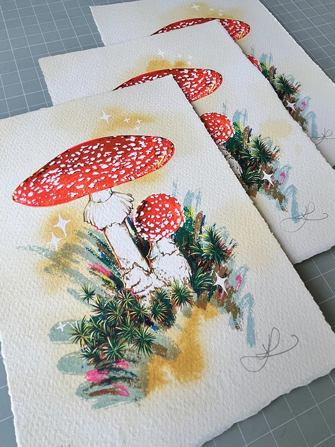 Amanita Muscaria Mushroom Screenprint