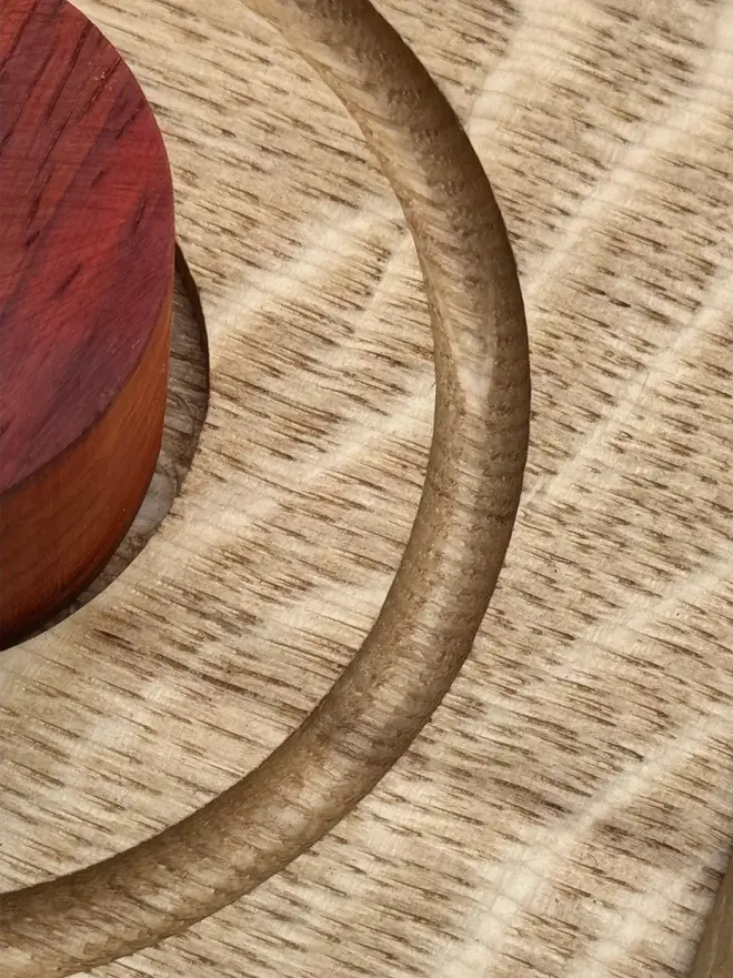 Wooden Shape Tracing Puzzle Heirloom Toy, on a table. 