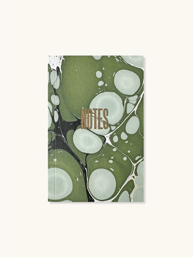 Green marble notebook
