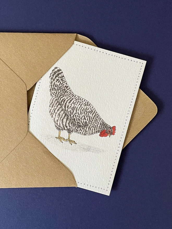 Garden Lover's Chicken Notecard