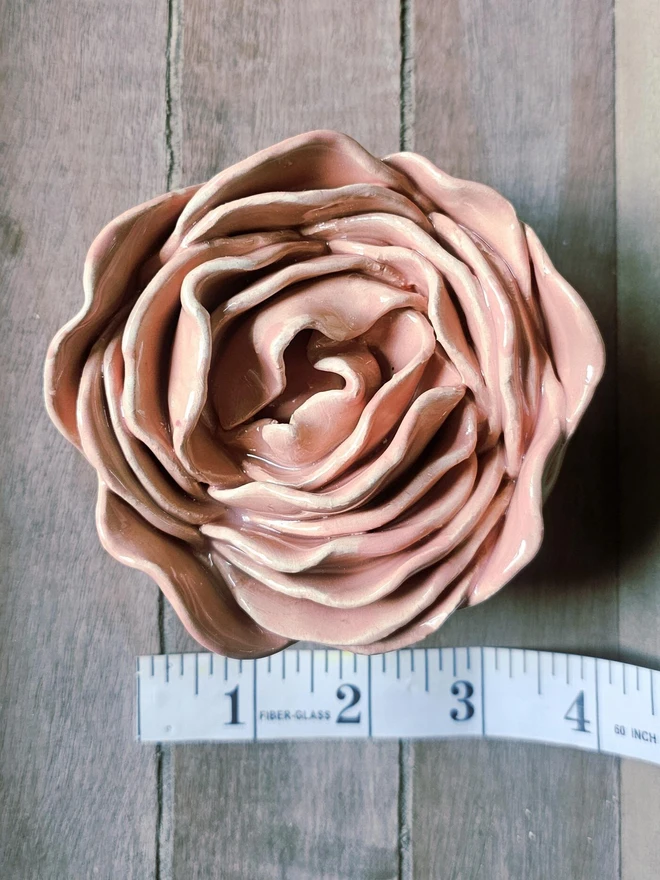 blush pink peach orange salmon wall decor ceramic flowers pottery sculpture art 3d everlasting flowers gift for ceramic lovers collectors