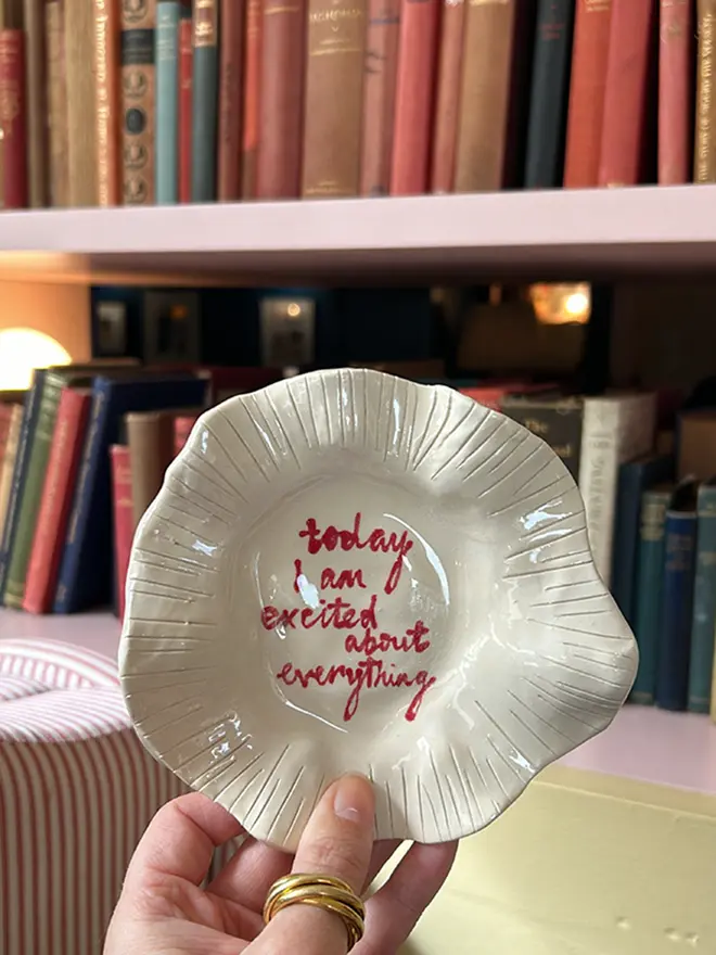 'Today I Am Excited About Everything' Mini Ceramic Plate