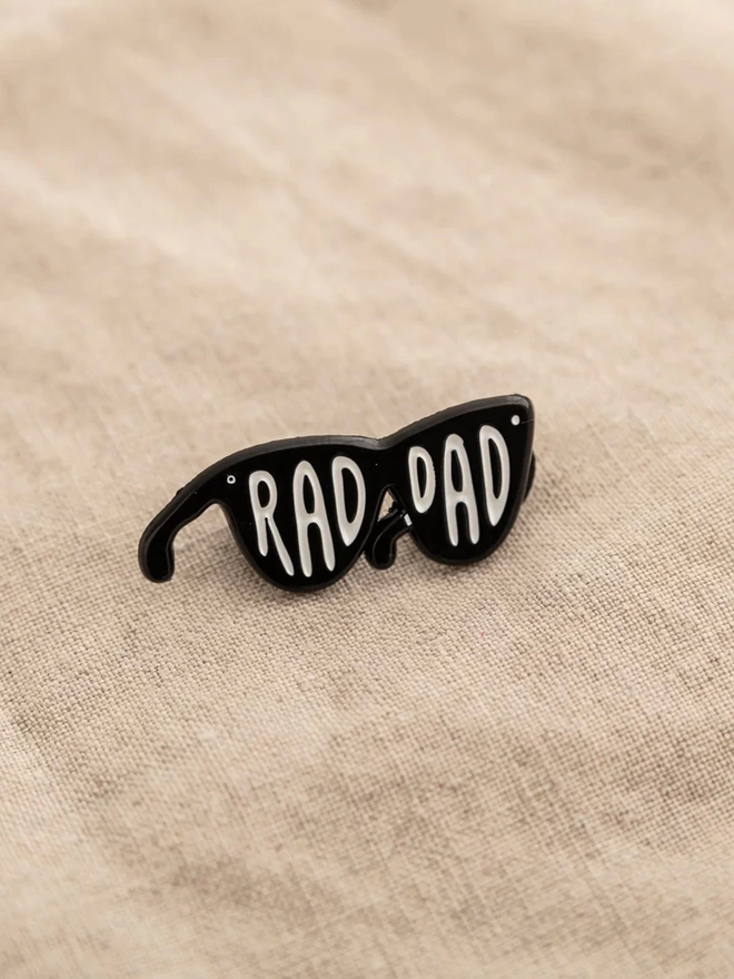 Black & Beech Rad Dad Glasses enamel pin